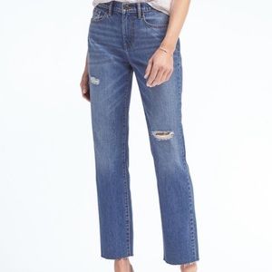 Banana Republic vintage straight distressed jeans